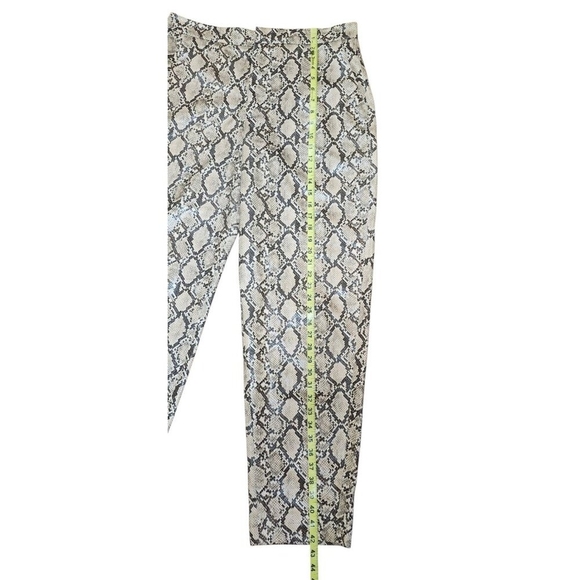 Zara Women's Size XL Faux Leather Snake Print Bloggers Fav Trouser Pants - Picture 9 of 14